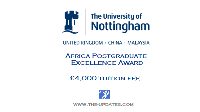 Africa Postgraduate Excellence Award at the University of Nottingham UK 2021