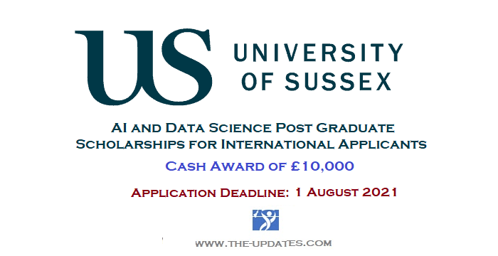 AI and Data Science PG Conversion Scholarship at University of Sussex UK