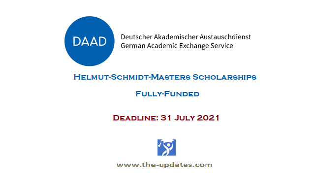 The DAAD Helmut-Schmidt-Masters Scholarships Programme in Germany 2022