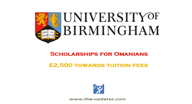 University of Birmingham and Al Ahlam Higher Education Services Outstanding Achievement Scholarship for Oman