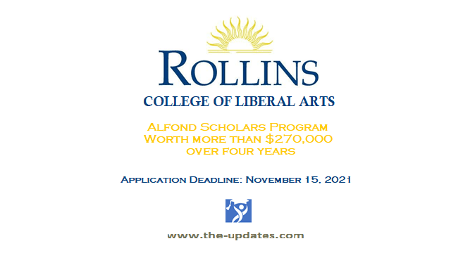 Alfond Scholars program Rollins College of Liberal Arts USA 2022