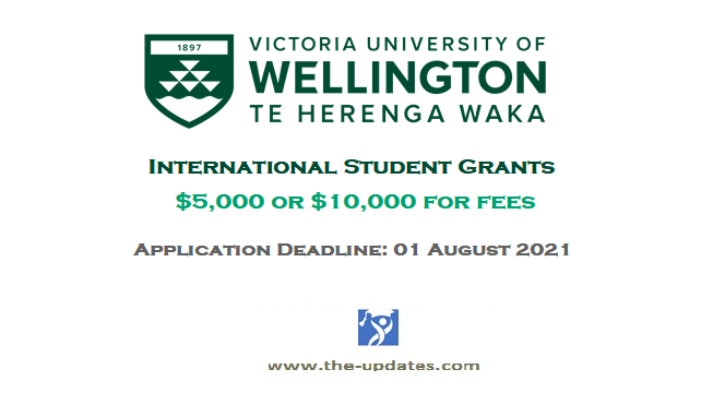 International Student Grant 2021-2022 Victoria University of Wellington
