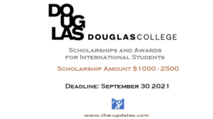 douglas college canada scholarships 2021-2022