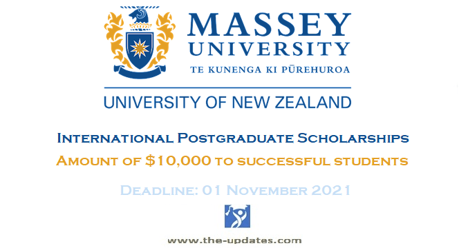 International Postgraduate Scholarships at Massey University New Zealand