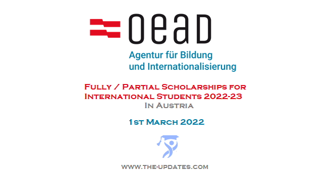 International Scholarships by OeAD Austria 2022-23