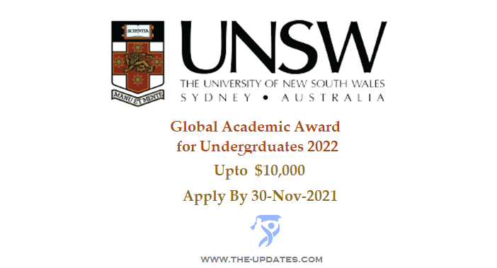 Global Academic Award at UNSW Australia 2022