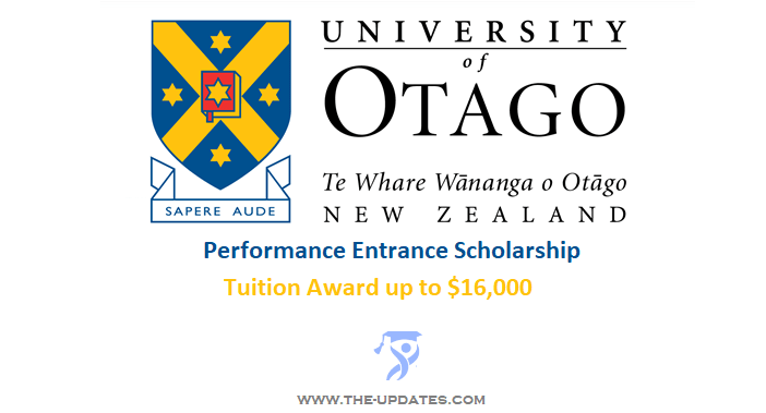 Performance Entrance Scholarship at University of Otago New Zealand