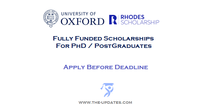 The Rhodes Scholarship at the University of Oxford 2022-23