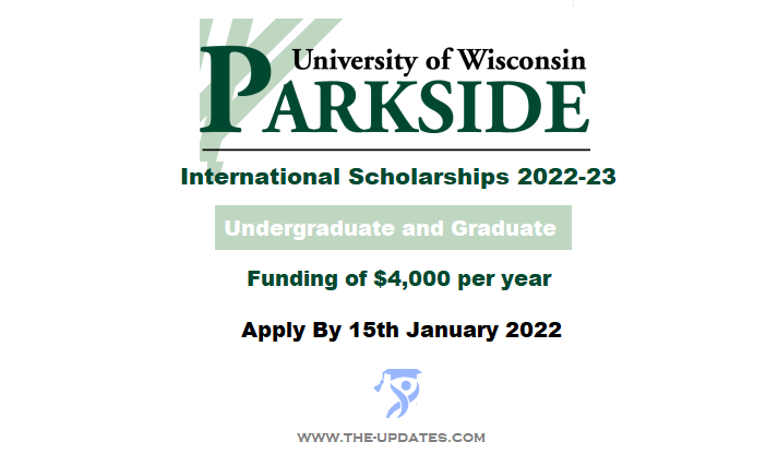 International Scholarships at University of Wisconsin–Parkside USA 2022-23