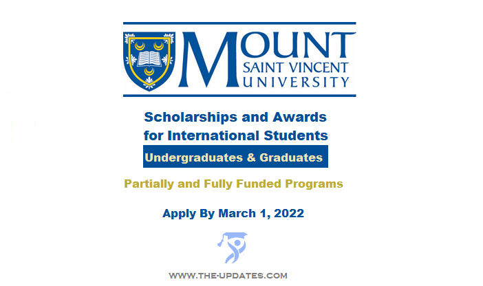 Various International Scholarships and Awards Mount Saint Vincent University 2022