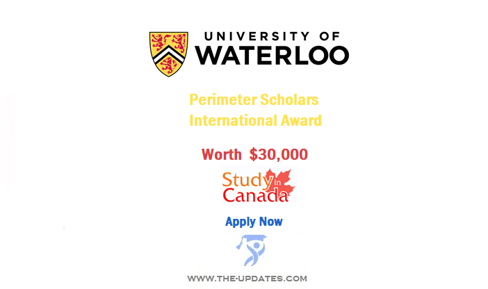 Perimeter Scholars International Award at University of Waterloo Canada 2022