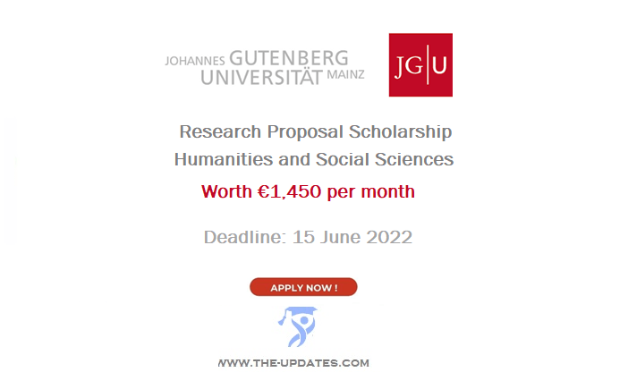 Research Proposal Scholarship at Johannes Gutenberg University in Germany 2022-23