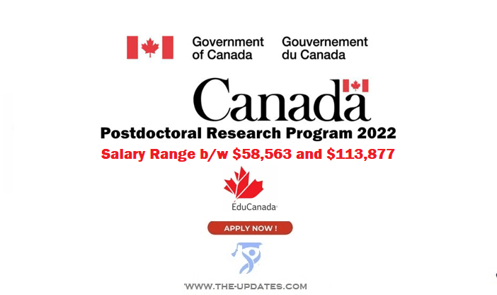 Postdoctoral Research Scholarship Program by Government of Canada 2022
