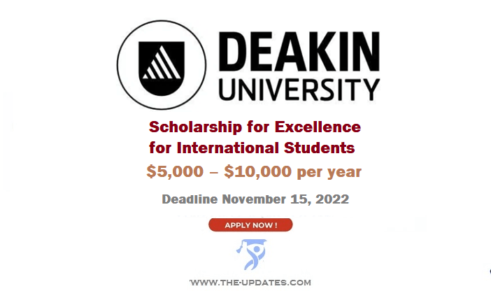 Scholarship for Excellence for International Students at Deakin University 2023