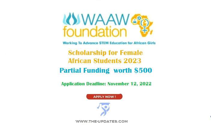 WAAW Foundation Scholarship for Female African Students 2022-2023