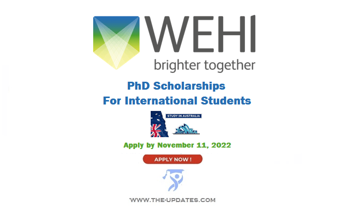 WEHI International PhD scholarships 2023