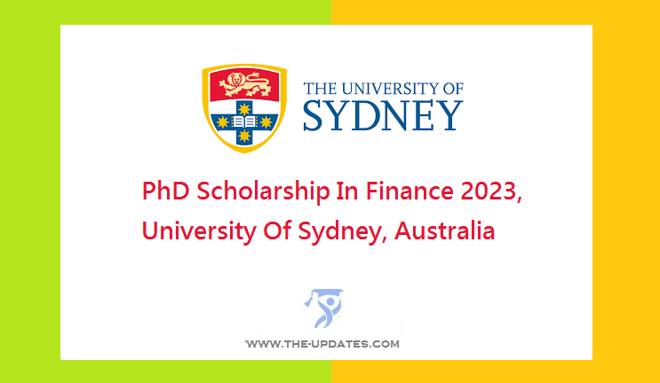 phd scholarship sydney university