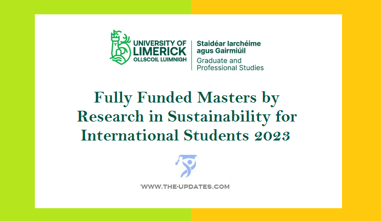 Fully Funded Masters by Research in Sustainability for International Students 2023