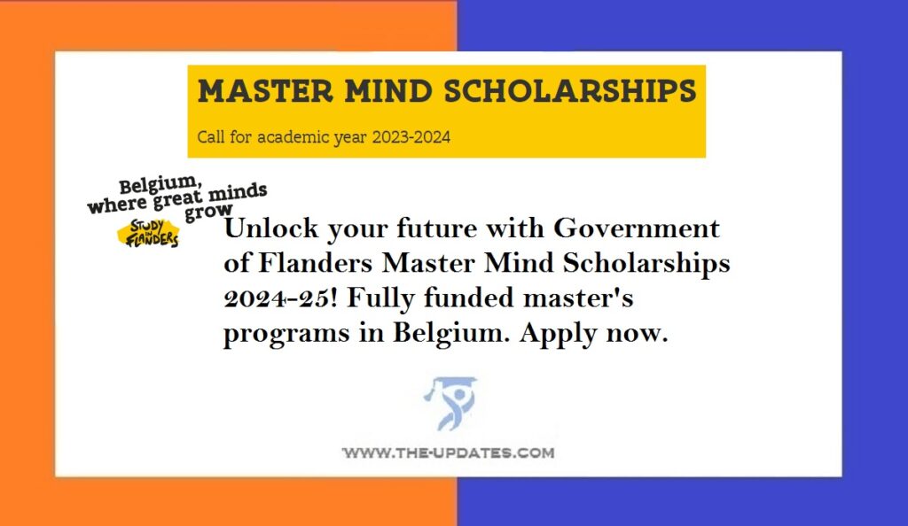 Fully Funded Government of Flanders Master Mind Scholarships 2024-25