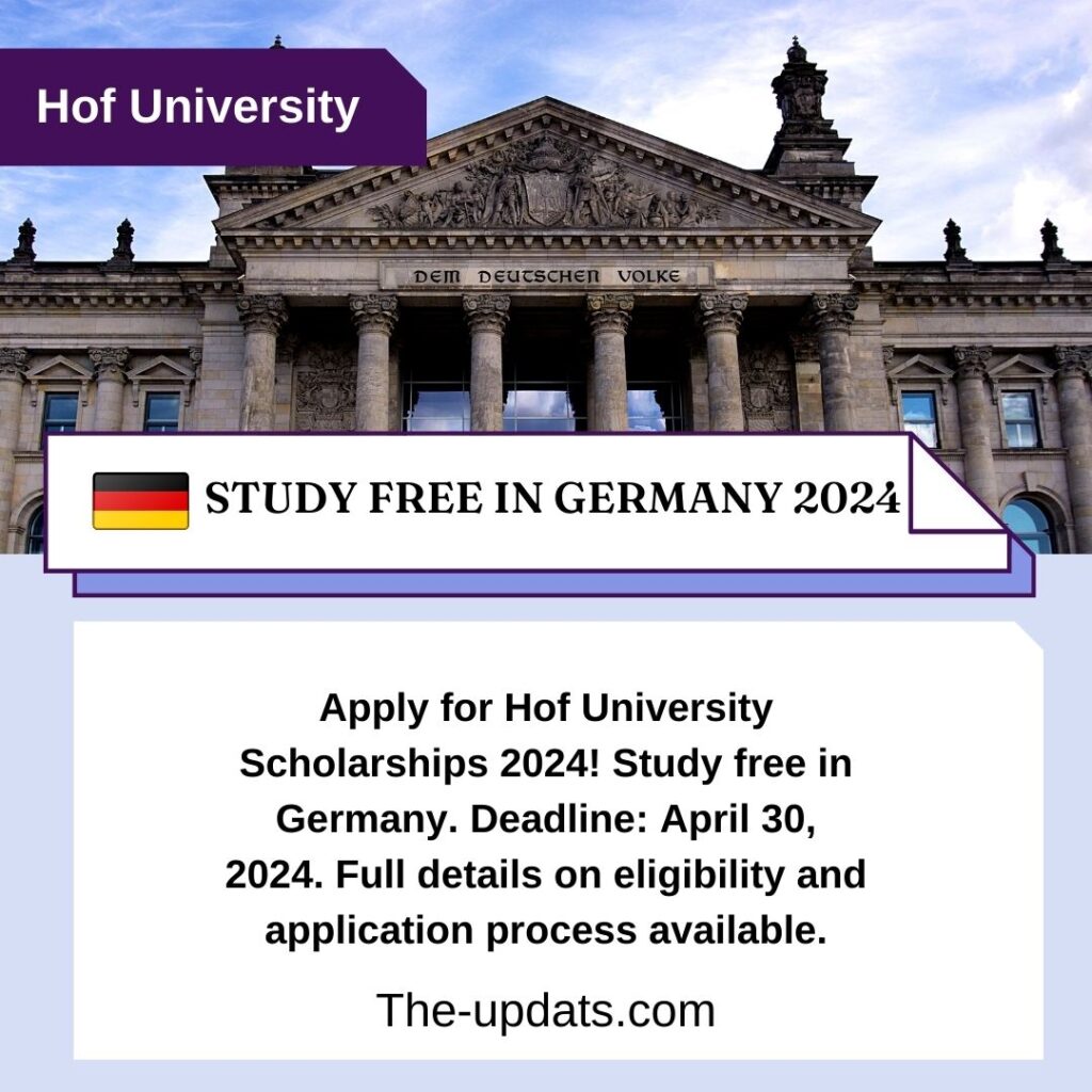 Study Free In Germany 2024 Hof University Scholarships