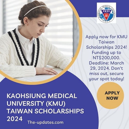 NT$200,000 Kaohsiung Medical University (KMU) Taiwan Scholarships News 2024