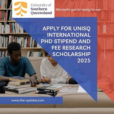 Apply for UniSQ International PhD Stipend and Fee Research Scholarship 2025