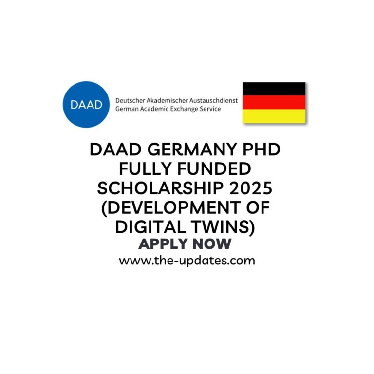 DAAD Germany PhD Fully Funded Scholarship 2025 (Development of Digital Twins)