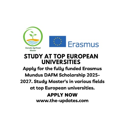 Fully Funded Erasmus Mundus DAFM Scholarships 2025-2027