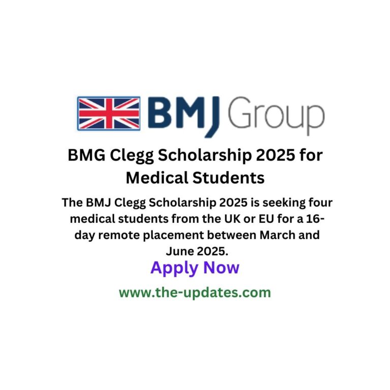 BMG Clegg Scholarship 2025 for Medical Students