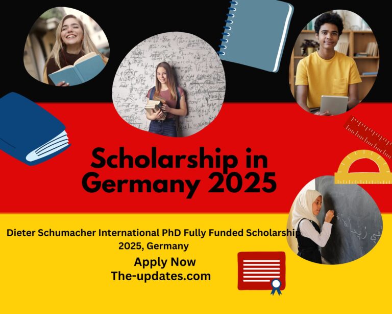 Fully Funded Dieter Schumacher International PhD Scholarship 2025 in Germany – Apply by February 28, 2025. Scholarships for Economics.