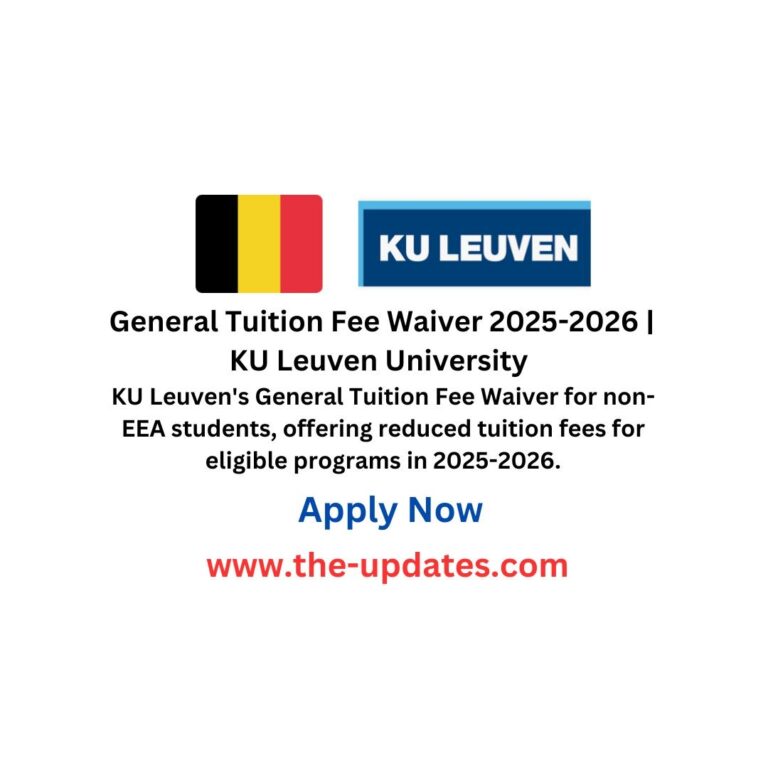 General Tuition Fee Waiver 2025-2026 | KU Leuven University