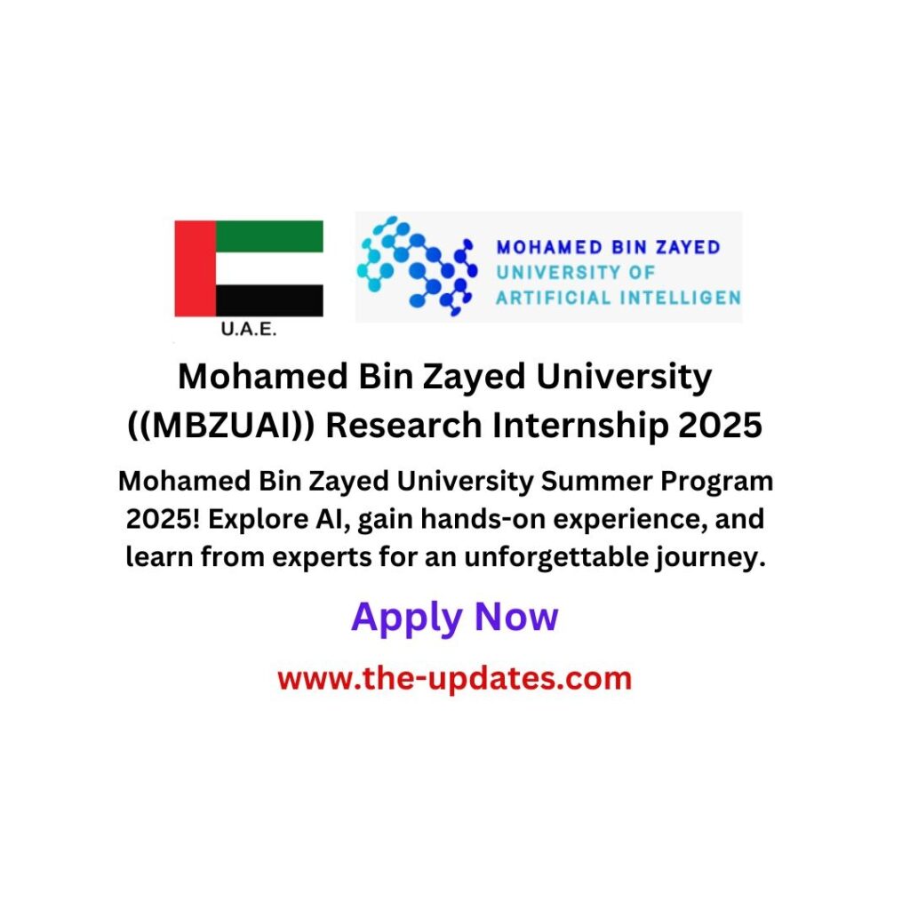 Mohamed Bin Zayed University Research Internship 2025