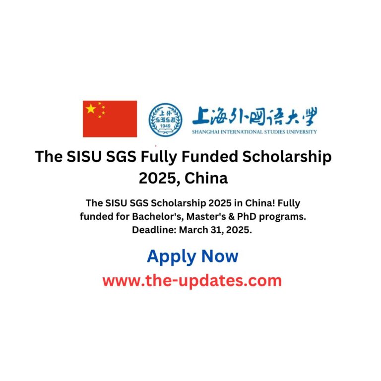 SISU SGS Fully Funded Scholarship 2025, China