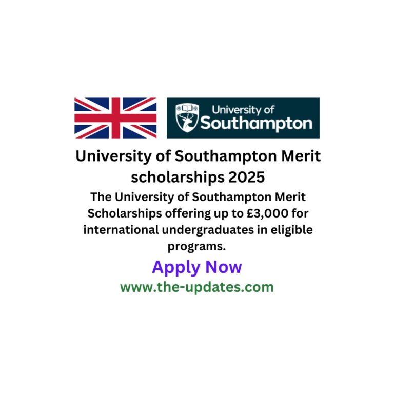 University of Southampton Merit scholarships 2025