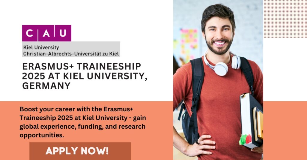 Students gaining international experience through the Erasmus+ Traineeship Program 2025 at Kiel University.